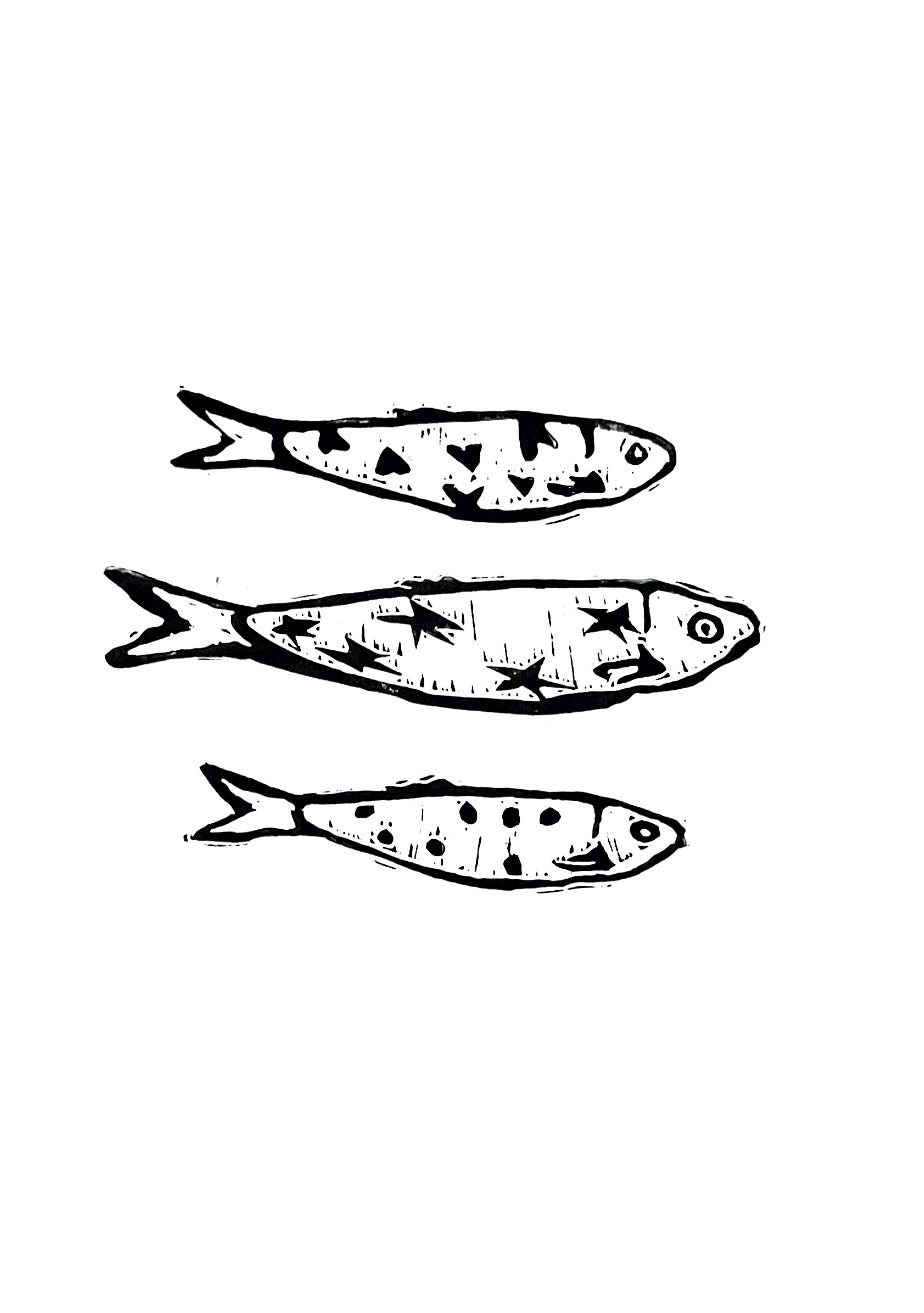 A4 LINO FISH PRINT